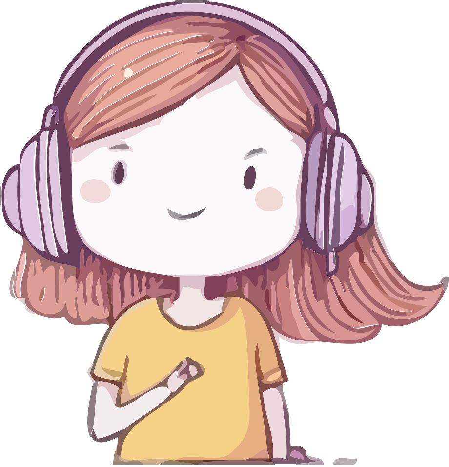 Girl learning with AI